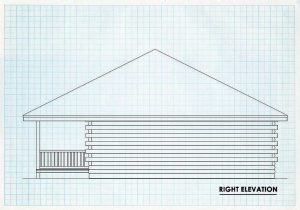 Log Home Right Elevation - Green Valley
