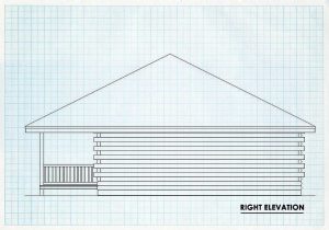 Log Home Right Elevation - Green Valley