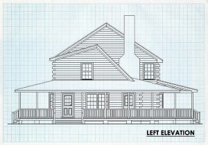 Log Home Left Elevation - Hamilton