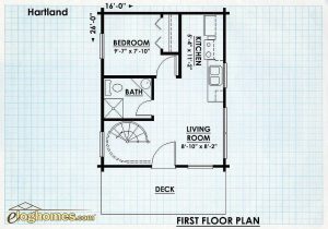Log Cabin Home First Floor Plan - Hartland