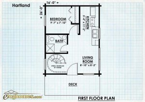 Log Cabin Home First Floor Plan - Hartland