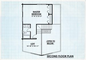 Log Cabin Home Second Floor Plan - Hickory