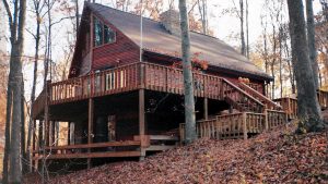 Log Cabin Home Exterior - Hickory