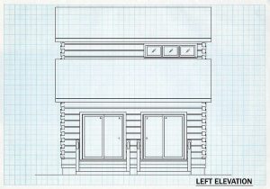Log Cabin Home Left Elevation - Hiddenvalley