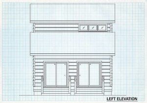 Log Cabin Home Left Elevation - Hiddenvalley