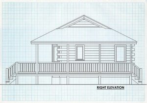 Log Cabin Home Right Elevation - Highlands Ranch