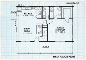 Log Cabin Home First Floor Plan - Homestead