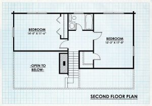 Log Cabin Home Second Floor Plan - Homestead