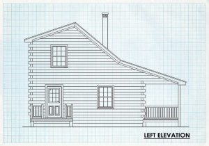 Log Cabin Home Left Elevation - Homestead