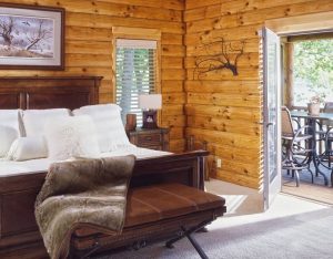 Log Home Bedroom Interior - Housatonic