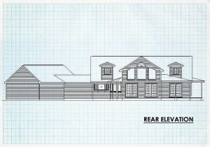 Log Home Rear Elevation - Housatonic