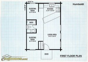 Log  Cabin Home First Floor Plan - Humboldt