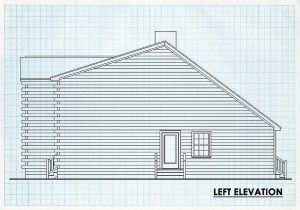 Log Home Left Elevation - Huntington