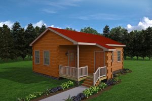Log Cabin House Exterior Layout - Huron