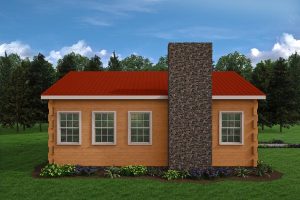Small Log Cabin Home Exterior Layout - Huron