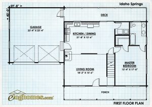 Log Home First Floor Plan - Idaho Springs