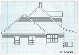 Log Home Left Elevation - Idaho Springs