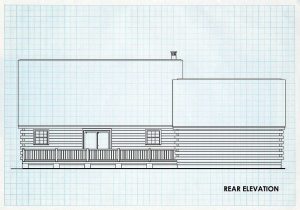 Log Home Rear Elevation - Idaho Springs