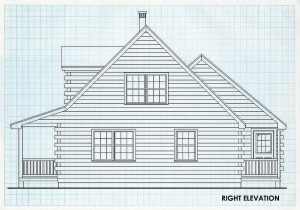 Log Home Right Elevation - Idaho Springs