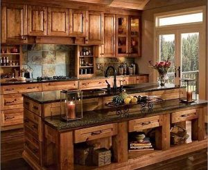 Log Home Kitchen - Jefferson