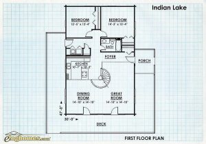 Log Home First Floor Plan - Indian lake