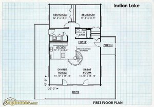 Log Home First Floor Plan - Indian lake