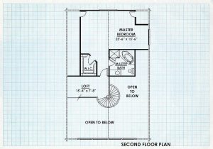 Log Home Second Floor Plan - Indian lake