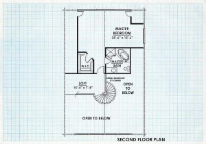 Log Home Second Floor Plan - Indian lake