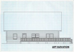 Log Home Left Elevation - Indian lake