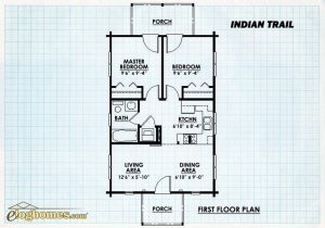Log Cabin Home First Floor Plan - Indian Trail
