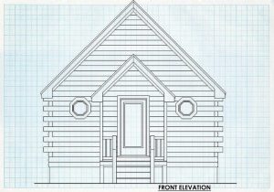 Log Cabin Home Front Elevation - Indian Trail