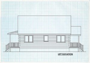 Log Cabin Home Left Elevation - Indian Trail