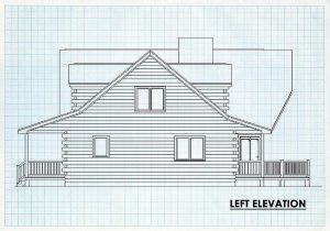 Log Home Left Elevation - Jackson Hole