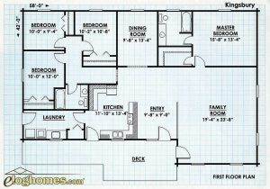 Log Home First Floor Plan - Kingsbury