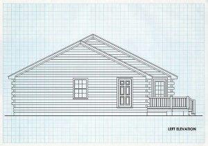 Log Home Left Elevation - Kingsbury