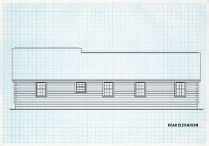 Log Home Rear Elevation - Kingsbury