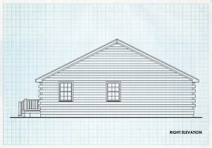 Log Home Right Elevation - Kingsbury