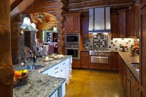 Log Home Kitchen - Jackson Hole