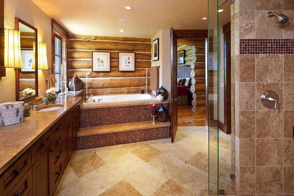 Log Cabin Bathroom Ideas ELoghomes