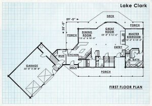 Log Home First Floor Plan - Lake clark
