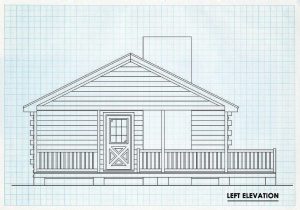 Log Cabin Left Elevation - Lakehouse