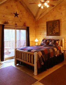 Log Home Bedroom - Larkspur