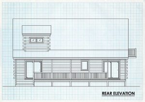 Log Home Rear Elevation - Larkspur