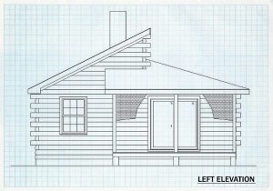 Log Cabin Left Elevation - Lathrop