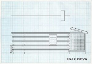 Log Cabin Rear Elevation - Lathrop