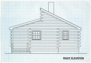 Log Cabin Right Elevation - Lathrop