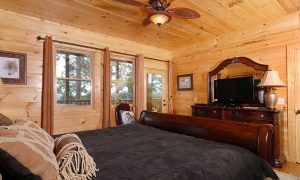 Log Home Bedroom Interior - Shiloh
