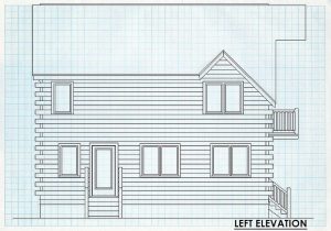 Log Home Left Elevation - Litchfield