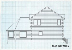 Log Home Rear Elevation - Litchfield