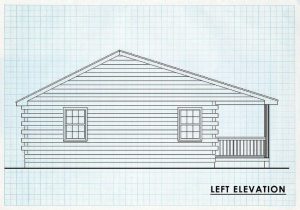 Log Home Left Elevation - Lost River